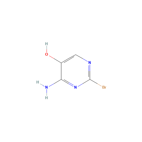 4-amino-2-bromopyrimidin-5-ol (CAS: 1223580-14-0) - Chemical Structure and Molecular Formula 