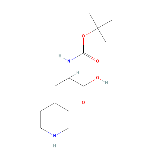 2-[(2-methylpropan-2-yl)oxycarbonylamino]-3-piperidin-4-ylpropanoic acid (CAS: 1021943-61-2) - Related Chemical Product