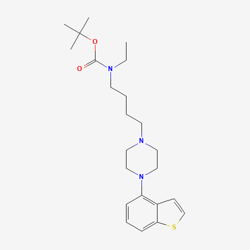 tert-butyl N-[4-[4-(1-benzothiophen-4-yl)piperazin-1-yl]butyl]-N-ethylcarbamate (CAS: 1021324-62-8) - Chemical Structure and Molecular Formula 