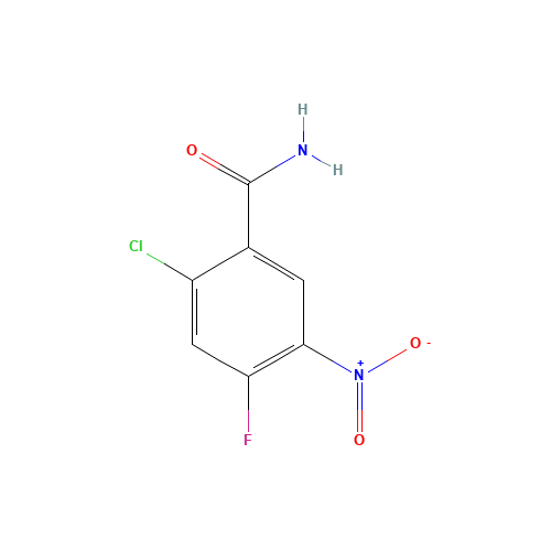 2-chloro-4-fluoro-5-nitrobenzamide (CAS: 862875-20-5) - Chemical Structure and Molecular Formula 