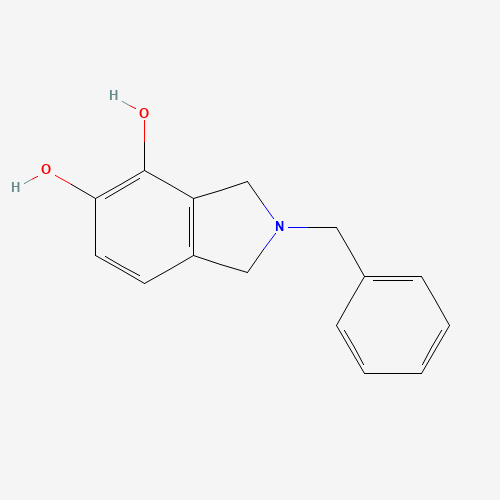 2-benzyl-1,3-dihydroisoindole-4,5-diol (CAS: 1319740-68-5) - Chemical Structure and Molecular Formula 