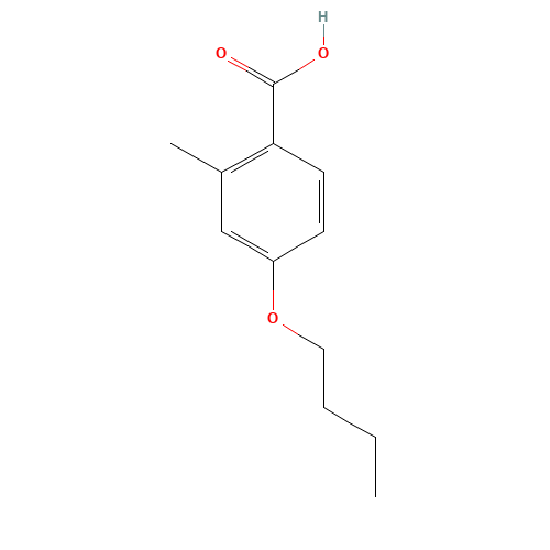 4-butoxy-2-methylbenzoic acid (CAS: 175153-56-7) - Chemical Structure and Molecular Formula 