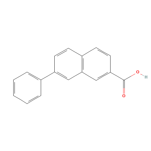 7-phenylnaphthalene-2-carboxylic acid (CAS: 229006-56-8) - Chemical Structure and Molecular Formula 