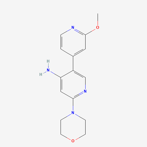 5-(2-methoxypyridin-4-yl)-2-morpholin-4-ylpyridin-4-amine (CAS: 1354288-45-1) - Chemical Structure and Molecular Formula 