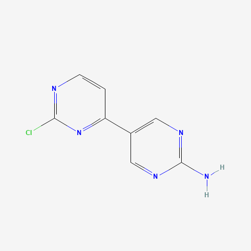 5-(2-chloropyrimidin-4-yl)pyrimidin-2-amine (CAS: 1383716-94-6) - Chemical Structure and Molecular Formula 