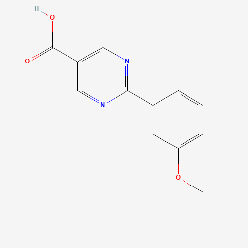 2-(3-ethoxyphenyl)pyrimidine-5-carboxylic acid (CAS: 1192155-04-6) - Chemical Structure and Molecular Formula 