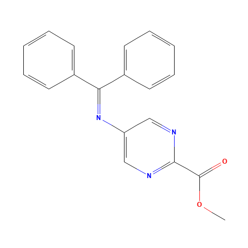 methyl 5-(benzhydrylideneamino)pyrimidine-2-carboxylate (CAS: 1383802-11-6) - Chemical Structure and Molecular Formula 