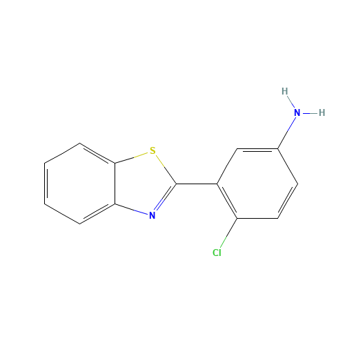 3-(1,3-benzothiazol-2-yl)-4-chloroaniline (CAS: 292644-36-1) - Chemical Structure and Molecular Formula 