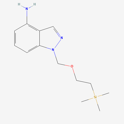 1-(2-trimethylsilylethoxymethyl)indazol-4-amine (CAS: 697739-02-9) - Chemical Structure and Molecular Formula 