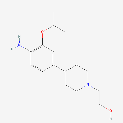 2-[4-(4-amino-3-propan-2-yloxyphenyl)piperidin-1-yl]ethanol (CAS: 1462951-21-8) - Chemical Structure and Molecular Formula 