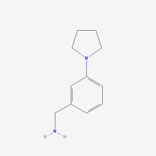 (3-pyrrolidin-1-ylphenyl)methanamine (CAS: 175696-70-5) - Chemical Structure and Molecular Formula 