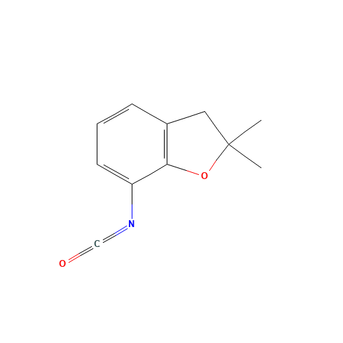 7-isocyanato-2,2-dimethyl-3H-1-benzofuran (CAS: 87254-55-5) - Chemical Structure and Molecular Formula 