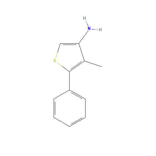 4-methyl-5-phenylthiophen-3-amine (CAS: 942941-80-2) - Chemical Structure and Molecular Formula 