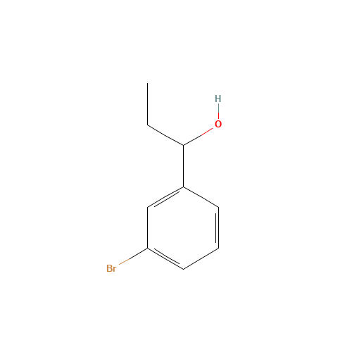 1-(3-bromophenyl)propan-1-ol (CAS: 74157-47-4) - Chemical Structure and Molecular Formula 