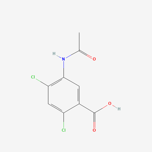 5-acetamido-2,4-dichlorobenzoic acid (CAS: 50602-49-8) - Chemical Structure and Molecular Formula 