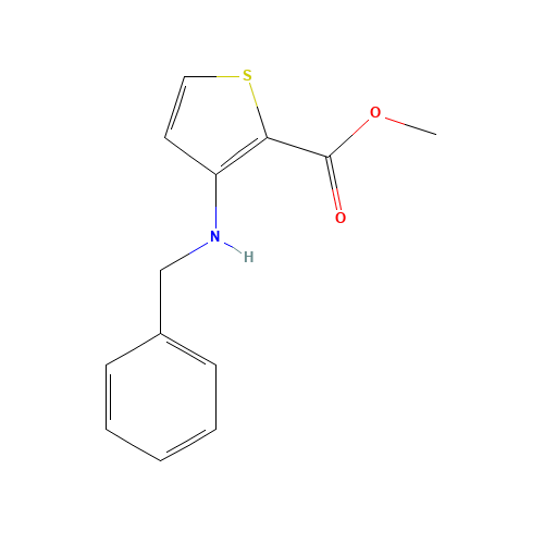 methyl 3-(benzylamino)thiophene-2-carboxylate (CAS: 112281-92-2) - Chemical Structure and Molecular Formula 