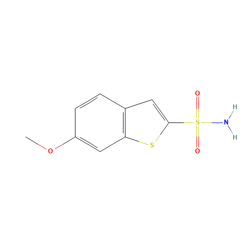 6-methoxy-1-benzothiophene-2-sulfonamide (CAS: 96803-87-1) - Chemical Structure and Molecular Formula 