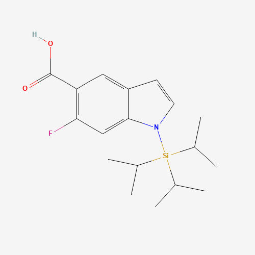 6-fluoro-1-tri(propan-2-yl)silylindole-5-carboxylic acid (CAS: 908600-83-9) - Related Chemical Product