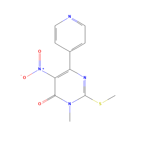 3-methyl-2-methylsulfanyl-5-nitro-6-pyridin-4-ylpyrimidin-4-one (CAS: 831231-60-8) - Related Chemical Product
