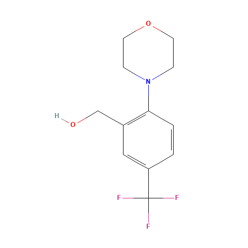 [2-morpholin-4-yl-5-(trifluoromethyl)phenyl]methanol (CAS: 886851-51-0) - Chemical Structure and Molecular Formula 