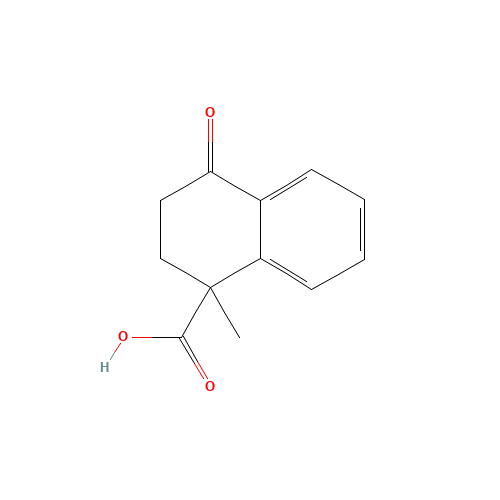1-methyl-4-oxo-2,3-dihydronaphthalene-1-carboxylic acid (CAS: 3123-55-5) - Chemical Structure and Molecular Formula 