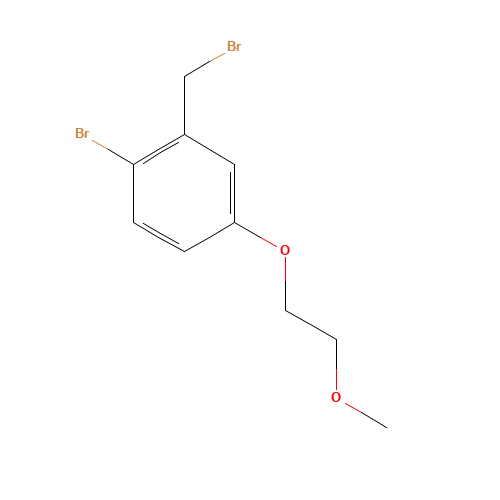 1-bromo-2-(bromomethyl)-4-(2-methoxyethoxy)benzene (CAS: 1247089-82-2) - Chemical Structure and Molecular Formula 