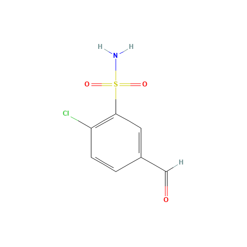 2-chloro-5-formylbenzenesulfonamide (CAS: 3279-81-0) - Chemical Structure and Molecular Formula 