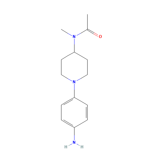 N-[1-(4-aminophenyl)piperidin-4-yl]-N-methylacetamide (CAS: 115091-12-8) - Chemical Structure and Molecular Formula 