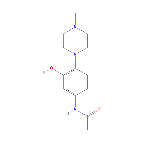 N-[3-hydroxy-4-(4-methylpiperazin-1-yl)phenyl]acetamide (CAS: 1316186-67-0) - Chemical Structure and Molecular Formula 