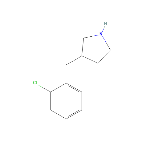 3-[(2-chlorophenyl)methyl]pyrrolidine (CAS: 1003561-98-5) - Chemical Structure and Molecular Formula 