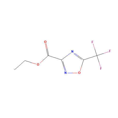 ethyl 5-(trifluoromethyl)-1,2,4-oxadiazole-3-carboxylate (CAS: 914773-13-0) - Chemical Structure and Molecular Formula 