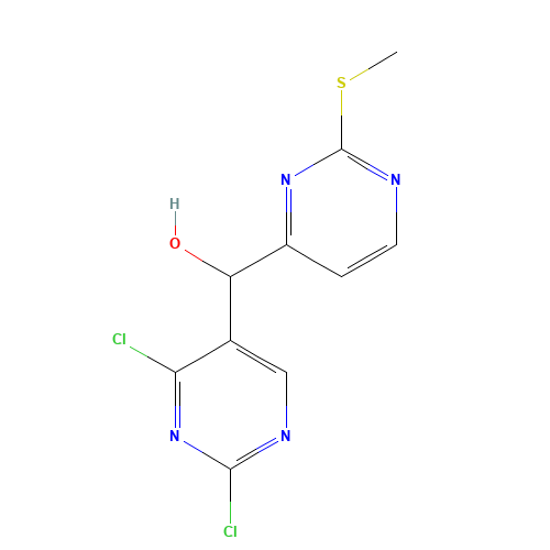 (2,4-dichloropyrimidin-5-yl)-(2-methylsulfanylpyrimidin-4-yl)methanol (CAS: 1386398-84-0) - Related Chemical Product