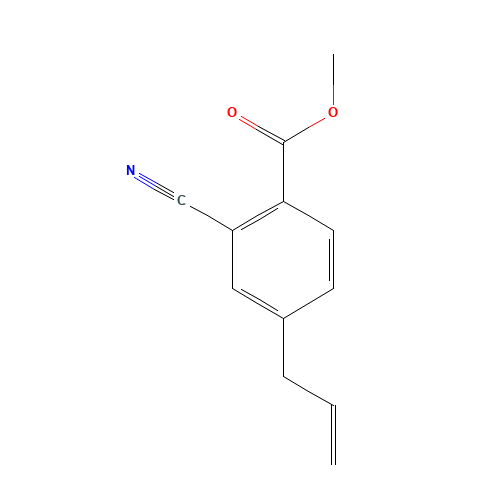 methyl 2-cyano-4-prop-2-enylbenzoate (CAS: 1374574-59-0) - Chemical Structure and Molecular Formula 
