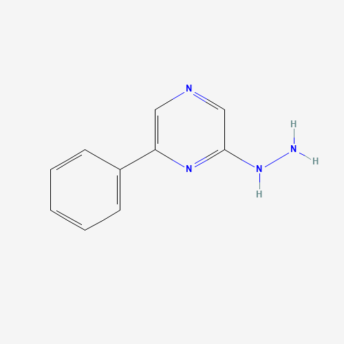 (6-phenylpyrazin-2-yl)hydrazine (CAS: 111830-93-4) - Chemical Structure and Molecular Formula 