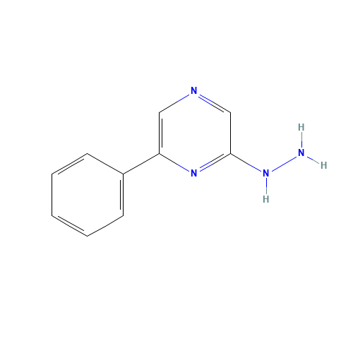 (6-phenylpyrazin-2-yl)hydrazine (CAS: 111830-93-4) - Chemical Structure and Molecular Formula 