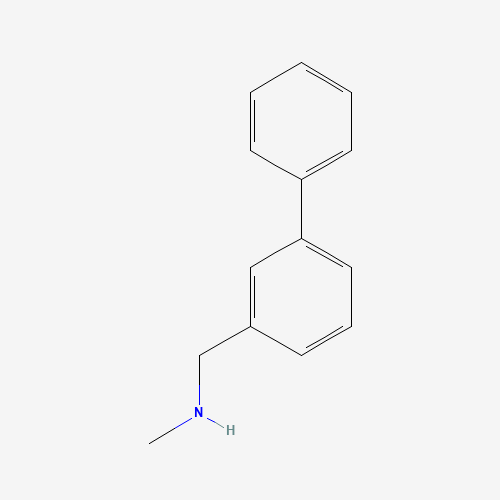 N-methyl-1-(3-phenylphenyl)methanamine (CAS: 709649-61-6) - Chemical Structure and Molecular Formula 