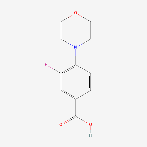 3-fluoro-4-morpholin-4-ylbenzoic acid chemical structure 3-fluoro-4-morpholin-4-ylbenzoic acid (CAS: 588708-72-9) - Chemical Structure and Molecular Formula