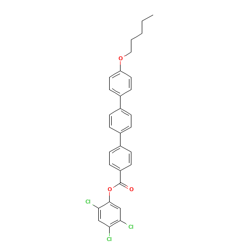 (2,4,5-trichlorophenyl) 4-[4-(4-pentoxyphenyl)phenyl]benzoate (CAS: 158937-65-6) - Chemical Structure and Molecular Formula 