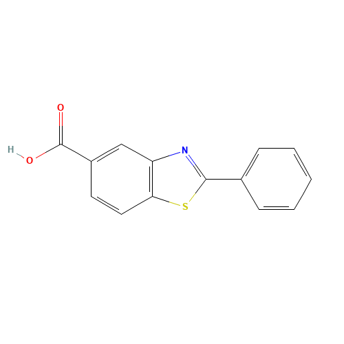 2-phenyl-1,3-benzothiazole-5-carboxylic acid (CAS: 24851-73-8) - Chemical Structure and Molecular Formula 