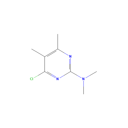 4-chloro-N,N,5,6-tetramethylpyrimidin-2-amine (CAS: 65735-58-2) - Chemical Structure and Molecular Formula 