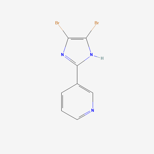 3-(4,5-dibromo-1H-imidazol-2-yl)pyridine (CAS: 56737-52-1) - Chemical Structure and Molecular Formula 