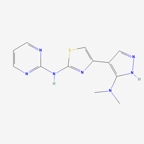 4-[5-(dimethylamino)-1H-pyrazol-4-yl]-N-pyrimidin-2-yl-1,3-thiazol-2-amine (CAS: 1235313-35-5) - Related Chemical Product