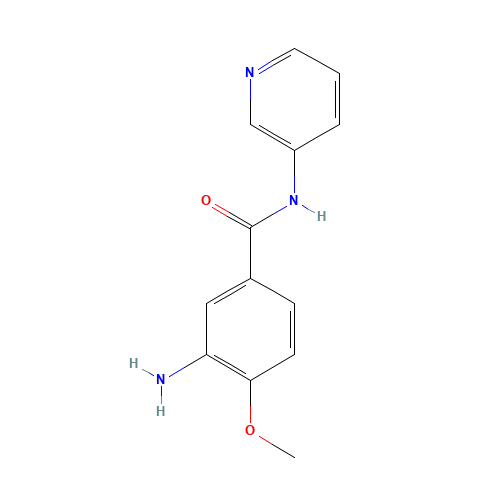 3-amino-4-methoxy-N-pyridin-3-ylbenzamide (CAS: 85366-76-3) - Chemical Structure and Molecular Formula 
