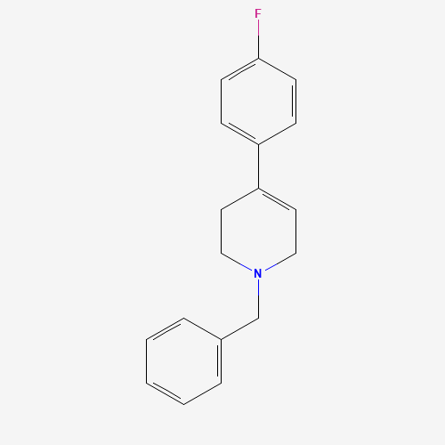 1-benzyl-4-(4-fluorophenyl)-3,6-dihydro-2H-pyridine (CAS: 163630-89-5) - Chemical Structure and Molecular Formula 