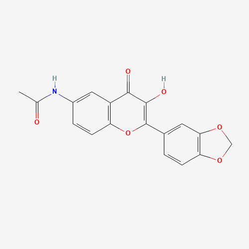 N-[2-(1,3-benzodioxol-5-yl)-3-hydroxy-4-oxochromen-6-yl]acetamide (CAS: 109565-48-2) - Related Chemical Product