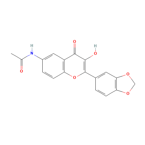 N-[2-(1,3-benzodioxol-5-yl)-3-hydroxy-4-oxochromen-6-yl]acetamide (CAS: 109565-48-2) - Related Chemical Product
