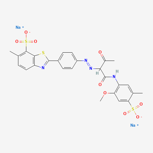 disodium;2-[4-[[1-(2-methoxy-5-methyl-4-sulfonatoanilino)-1,3-dioxobutan-2-yl]diazenyl]phenyl]-6-methyl-1,3-benzothiazole-7-sulfonate (CAS: 72705-26-1) - Related Chemical Product