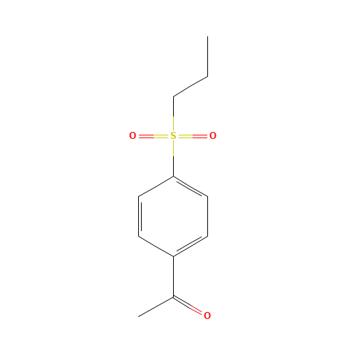 1-(4-propylsulfonylphenyl)ethanone (CAS: 110031-86-2) - Chemical Structure and Molecular Formula 