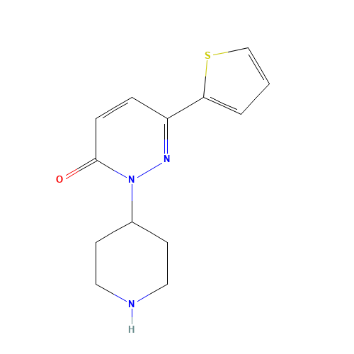 2-piperidin-4-yl-6-thiophen-2-ylpyridazin-3-one;hydrochloride (CAS: 901886-38-2) - Chemical Structure and Molecular Formula 