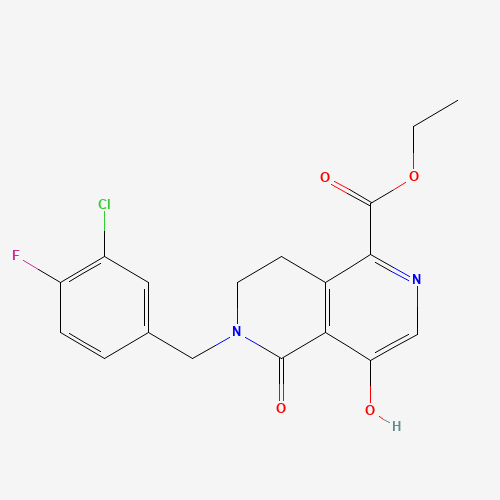 ethyl 6-[(3-chloro-4-fluorophenyl)methyl]-4-hydroxy-5-oxo-7,8-dihydro-2,6-naphthyridine-1-carboxylate (CAS: 865300-50-1) - Related Chemical Product